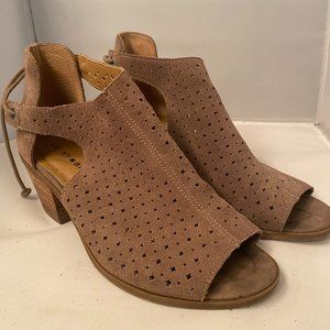 Lucky Brand Perforated Open Toe Bootie